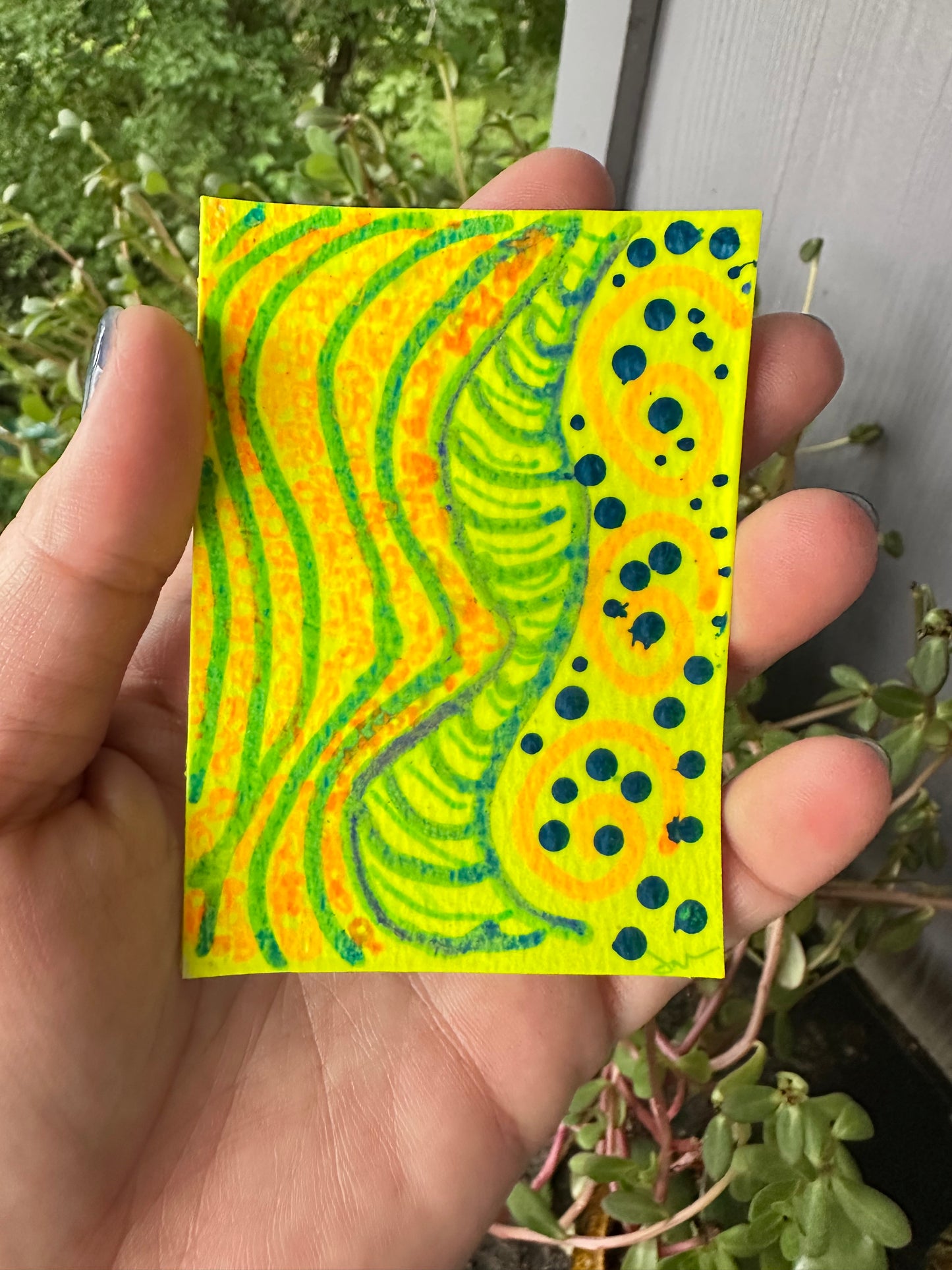 Neon Doodles - ACEO