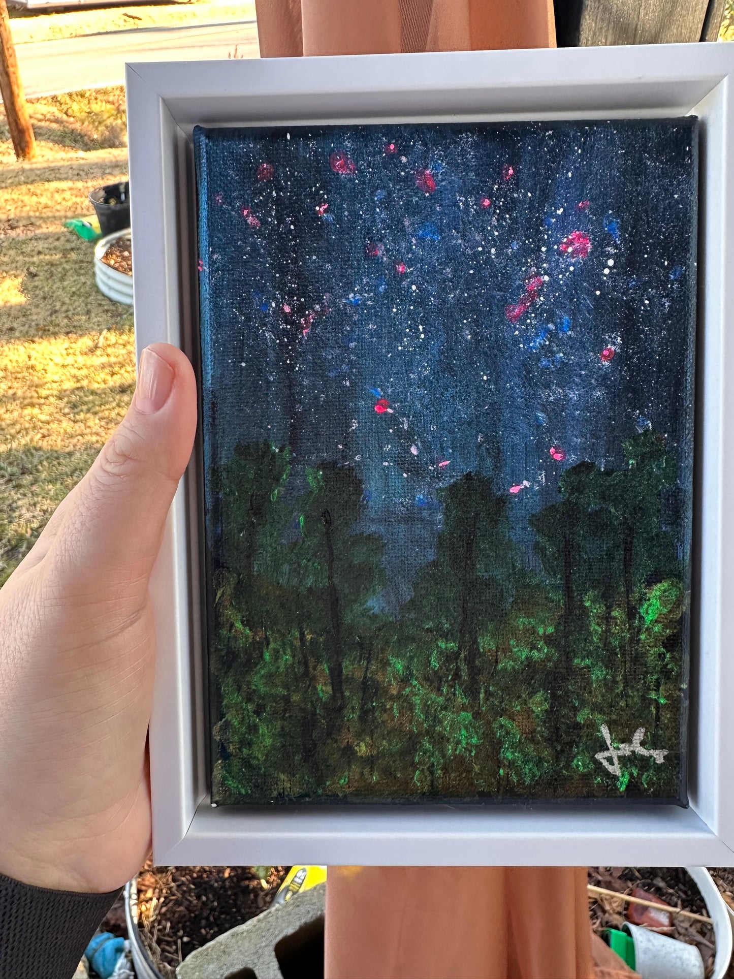 Shimmering Woodlands Framed 5x7 Canvas