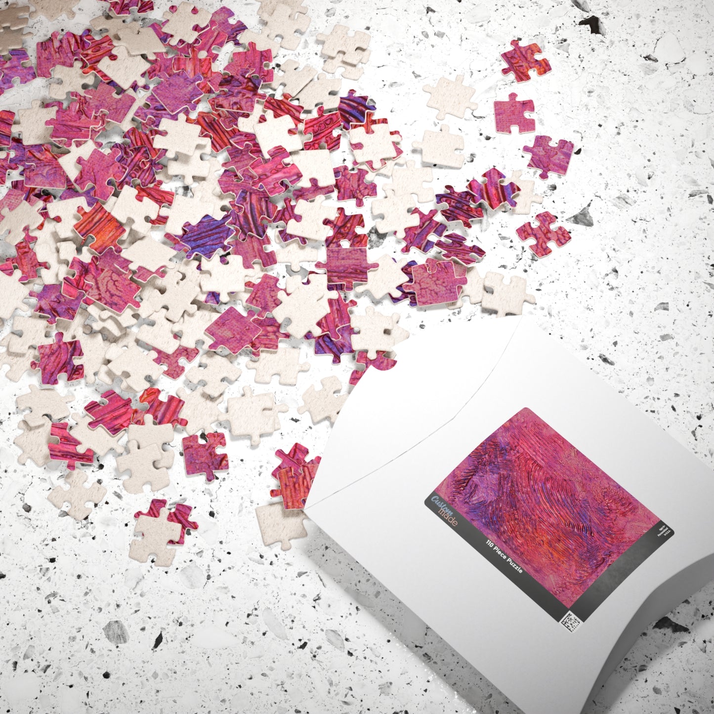 Swirling Ember Dawn Puzzle — Vibrant Fingerprint Art Jigsaw (110/252/520/1014 pcs)