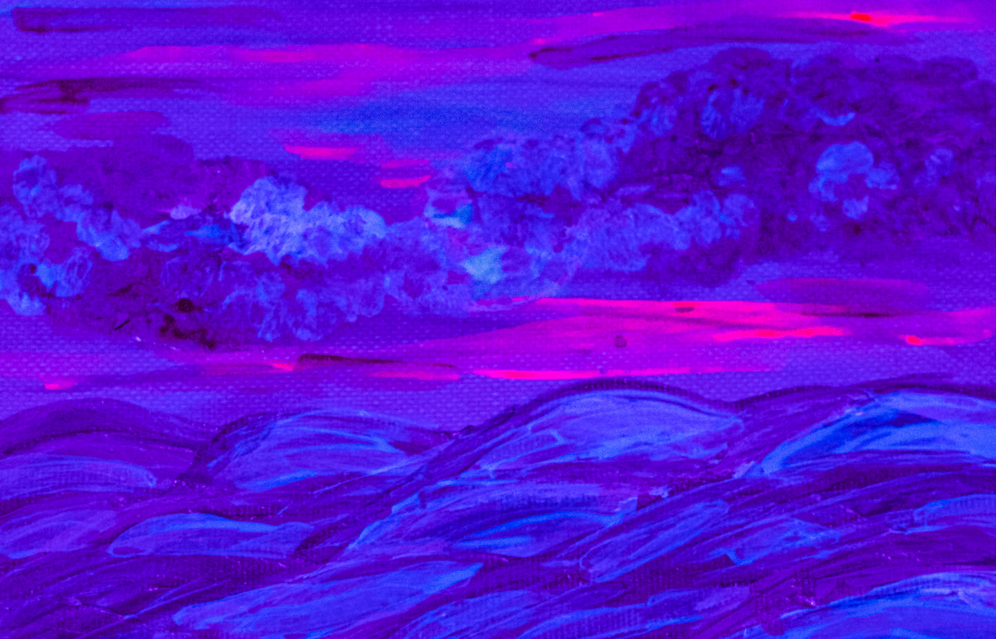 Fluorescent Dusk 5 x 7 Canvas Panel + Mini Easel for Display