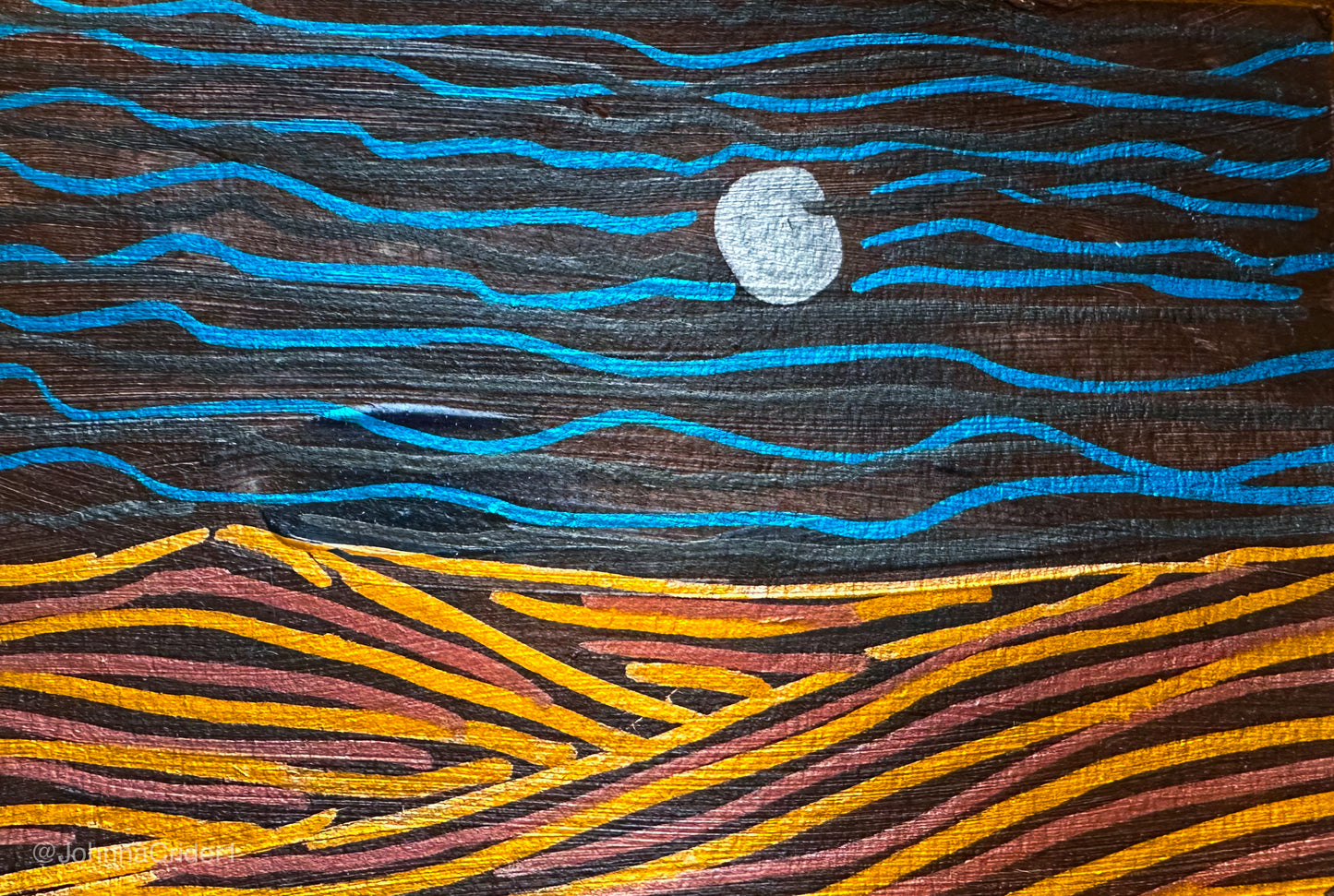 Sound Waves 4x6 original painting