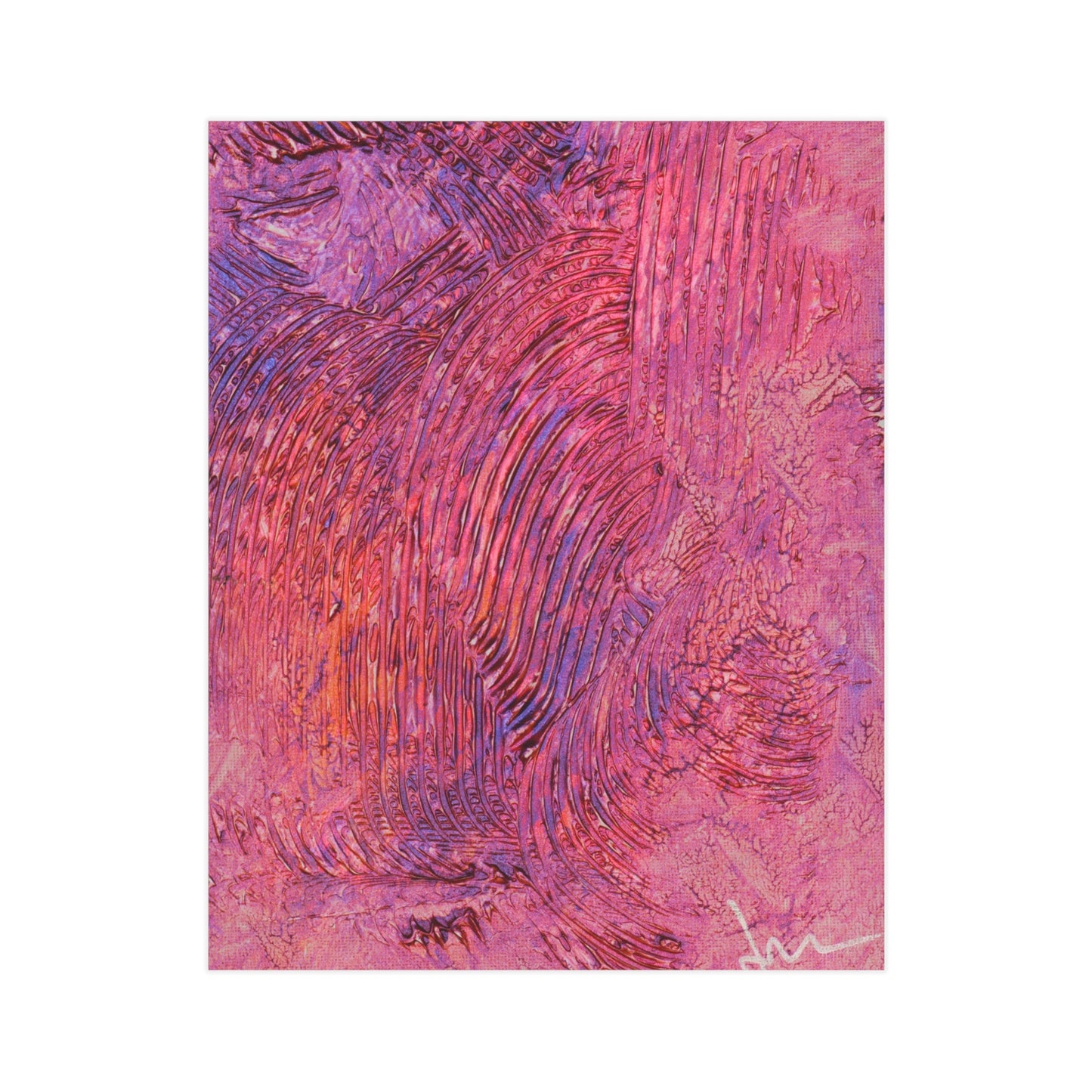 Swirling Ember Dawn  Print — Vibrant Mixed Media Wall Decor