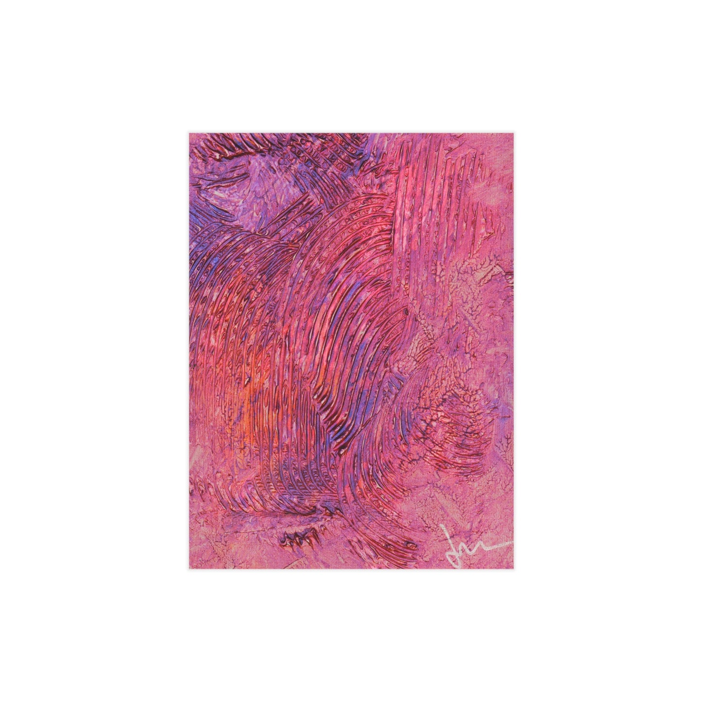Swirling Ember Dawn  Print — Vibrant Mixed Media Wall Decor