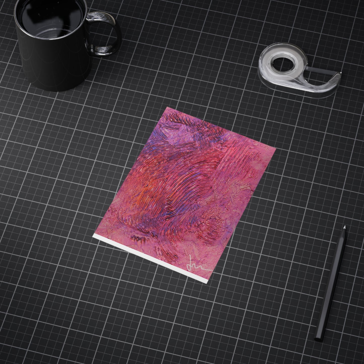 Swirling Ember Dawn  Print — Vibrant Mixed Media Wall Decor