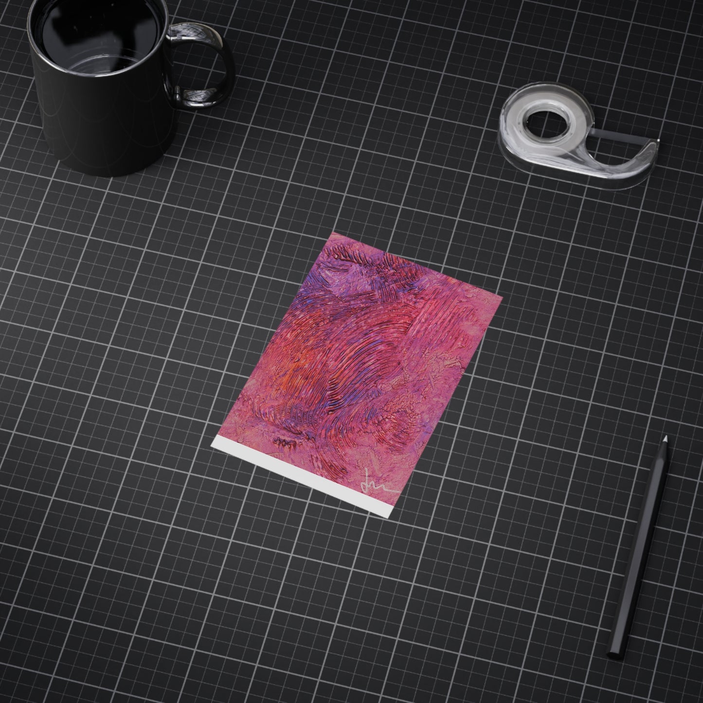 Swirling Ember Dawn  Print — Vibrant Mixed Media Wall Decor