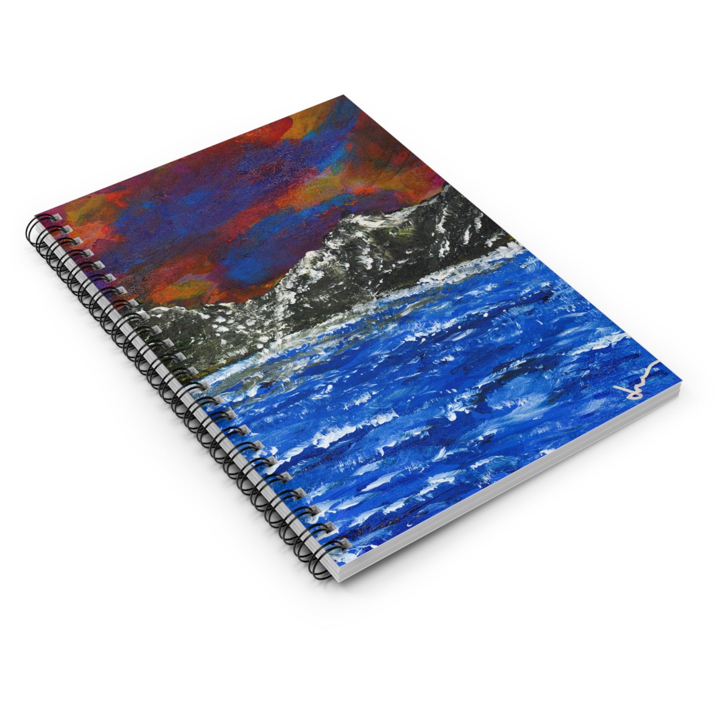 Radiant Night Spiral Notebook — Ruled Journal with art by Johnna