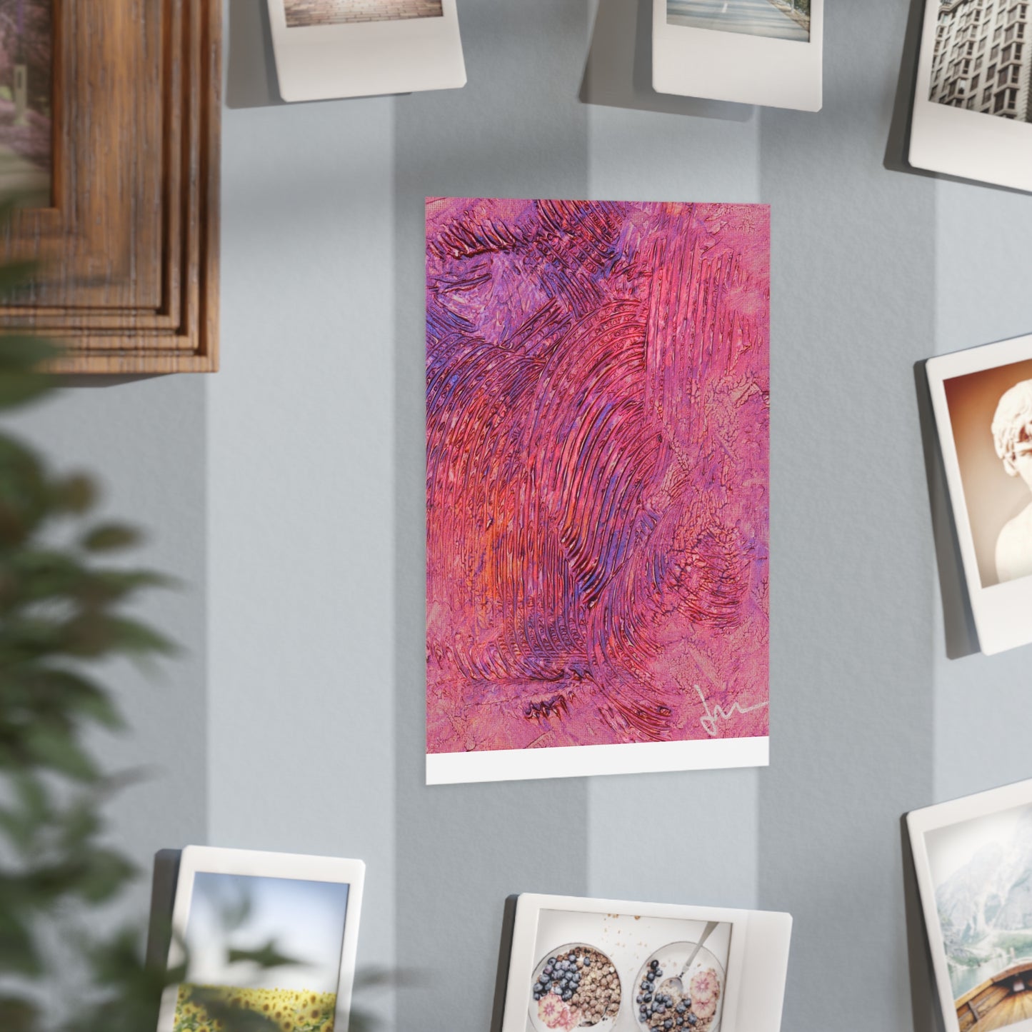 Swirling Ember Dawn  Print — Vibrant Mixed Media Wall Decor