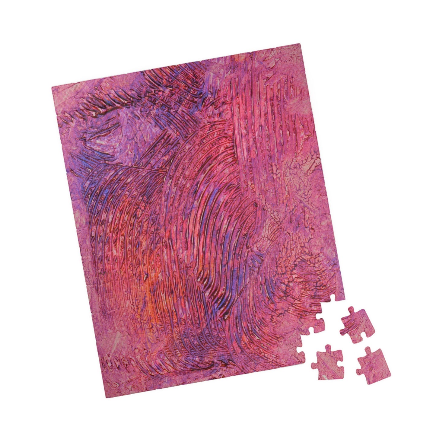Swirling Ember Dawn Puzzle — Vibrant Fingerprint Art Jigsaw (110/252/520/1014 pcs)