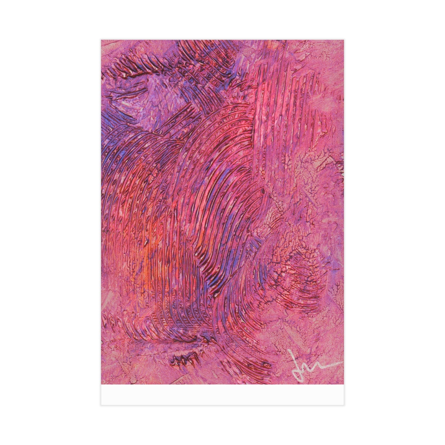 Swirling Ember Dawn  Print — Vibrant Mixed Media Wall Decor