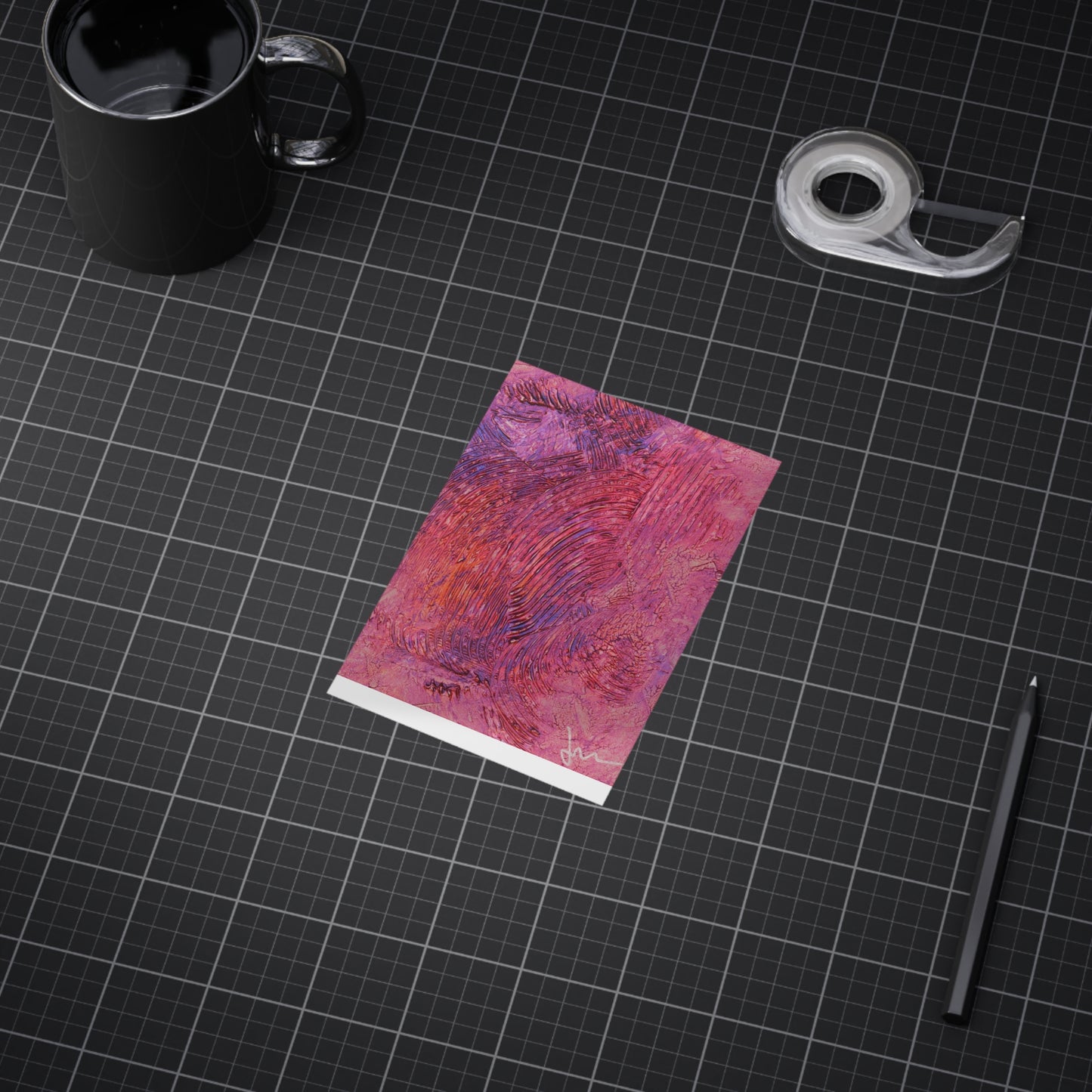Swirling Ember Dawn  Print — Vibrant Mixed Media Wall Decor