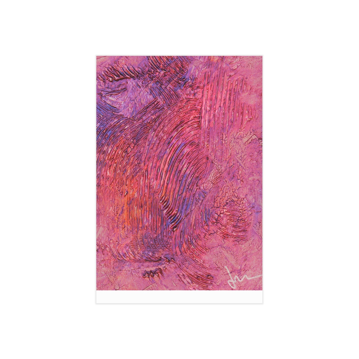 Swirling Ember Dawn  Print — Vibrant Mixed Media Wall Decor