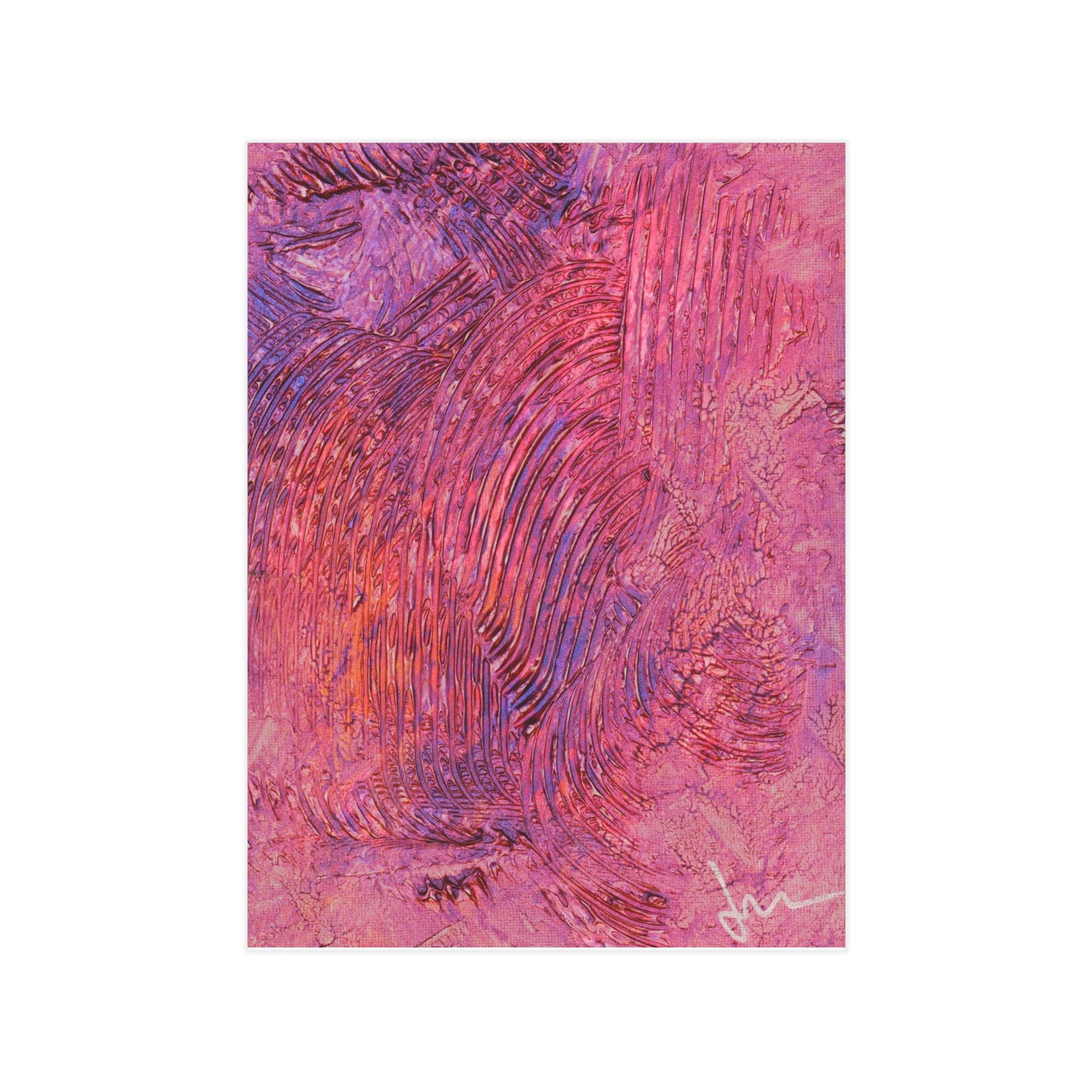 Swirling Ember Dawn  Print — Vibrant Mixed Media Wall Decor