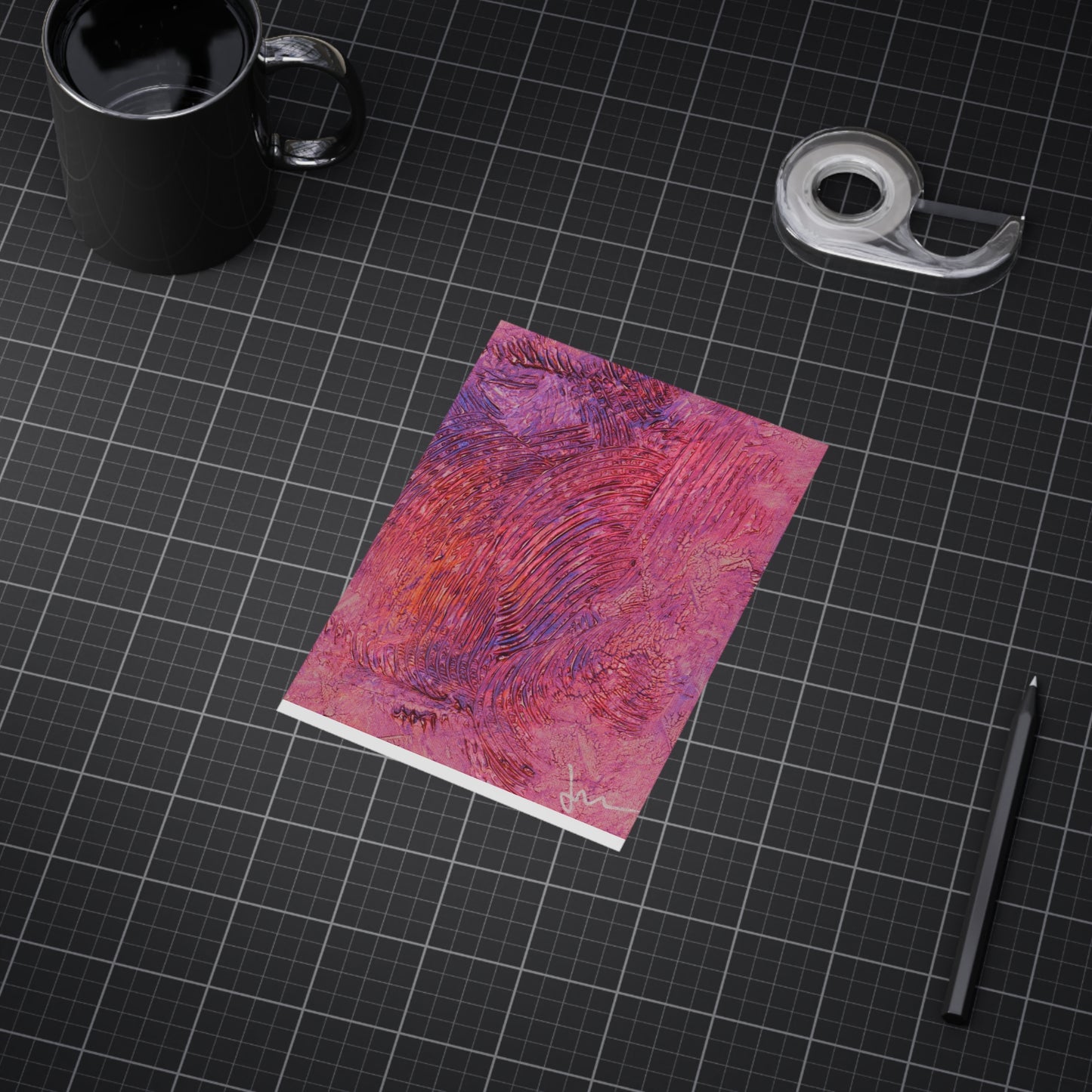 Swirling Ember Dawn  Print — Vibrant Mixed Media Wall Decor