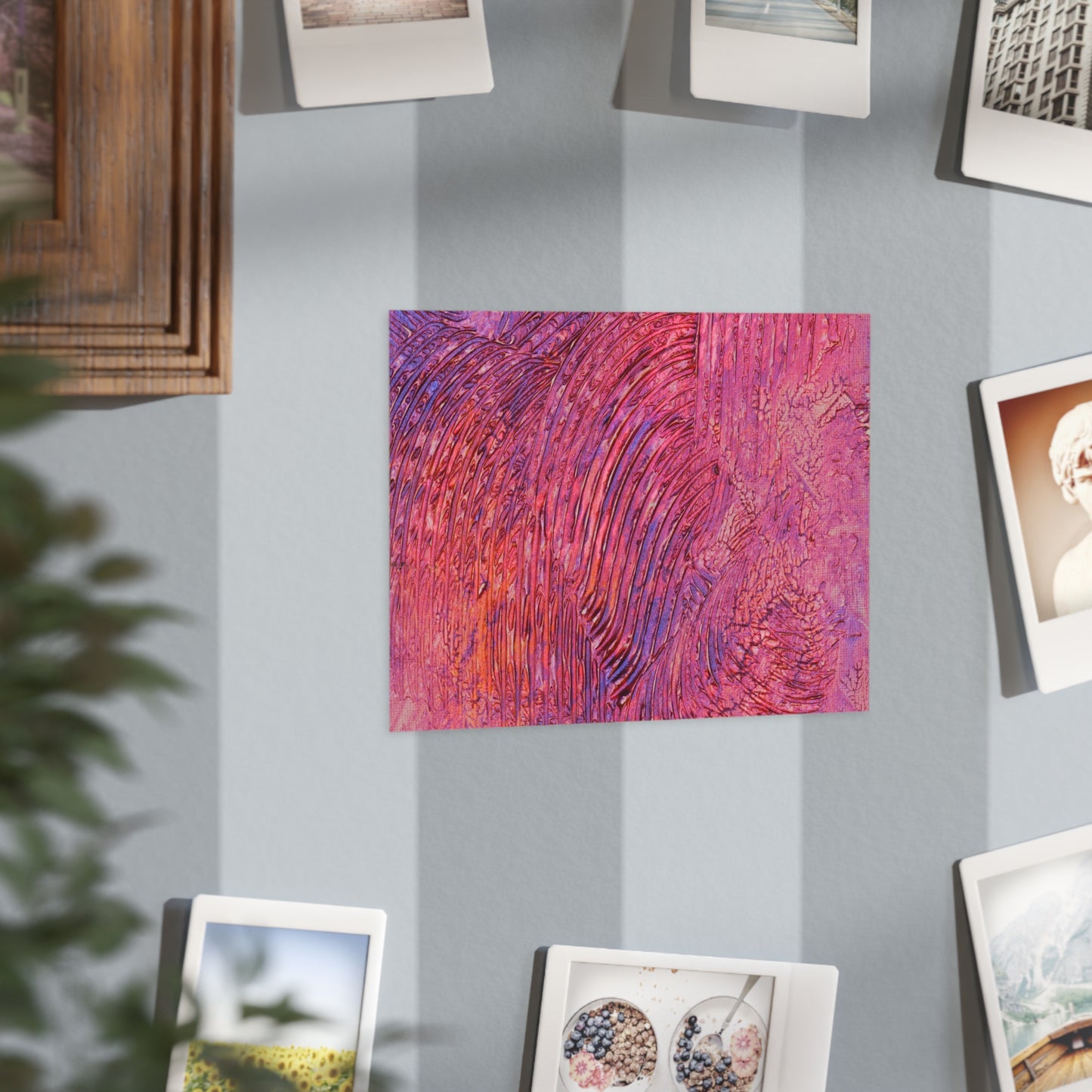 Swirling Ember Dawn  Print — Vibrant Mixed Media Wall Decor