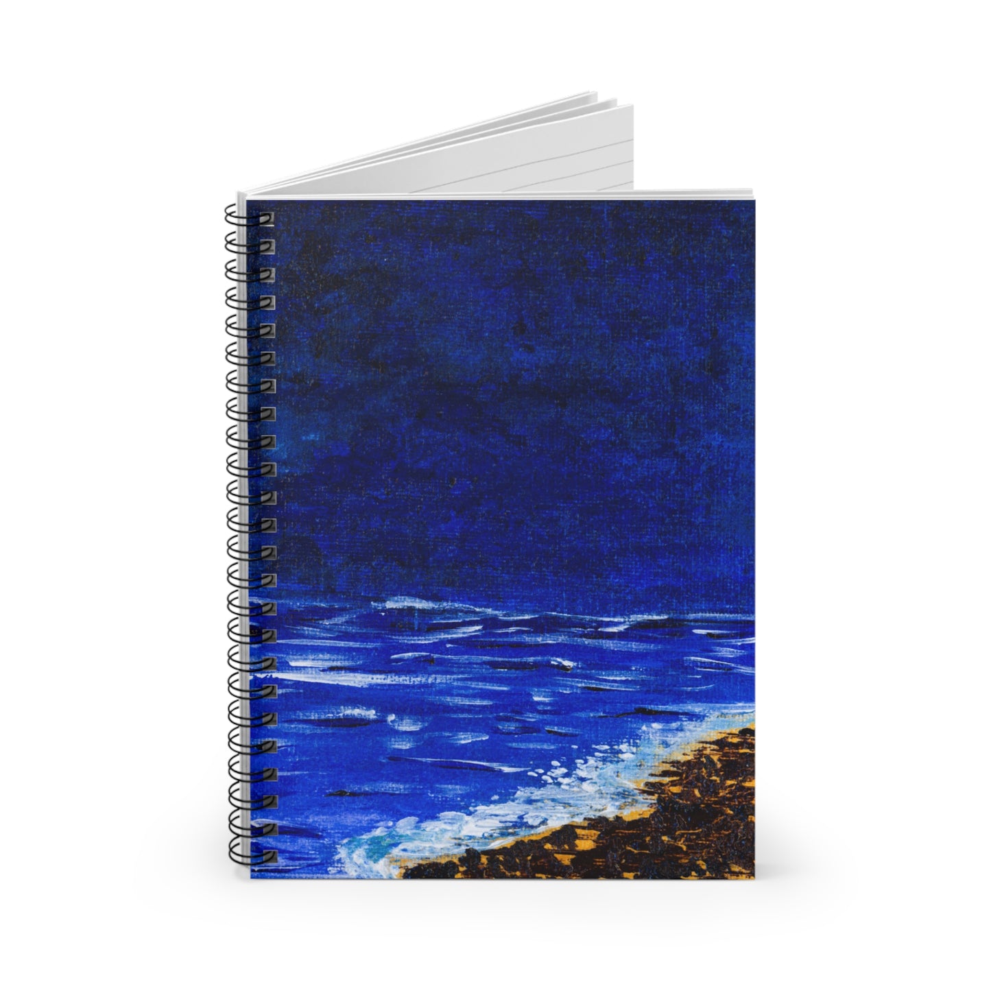Blue Spiral Notebook — Ruled Journal designed with art by Johnna Crider