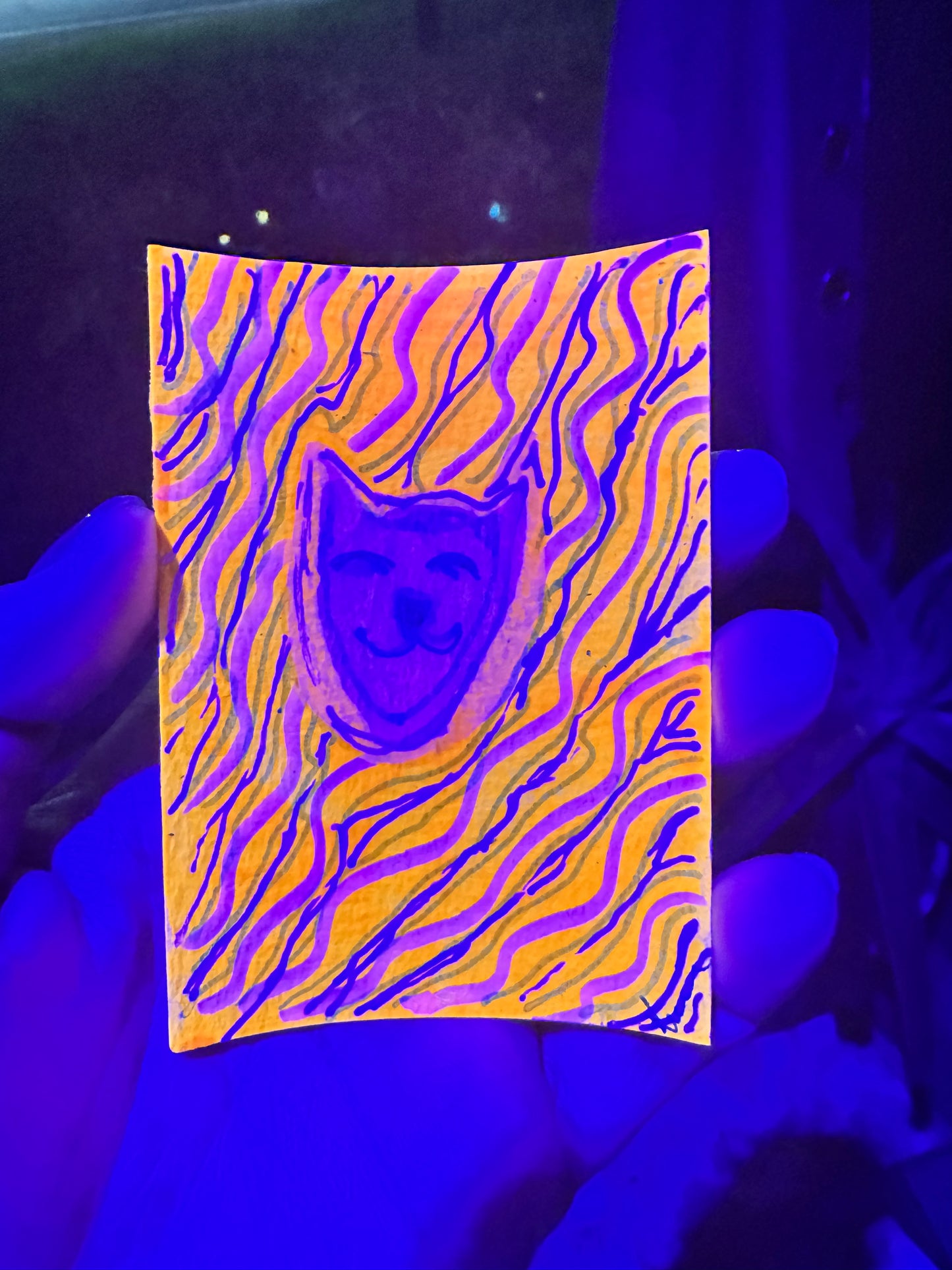 Orange Cat Head- ACEO