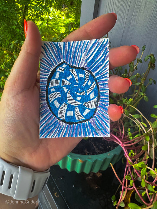 Lined Wormhole ACEO