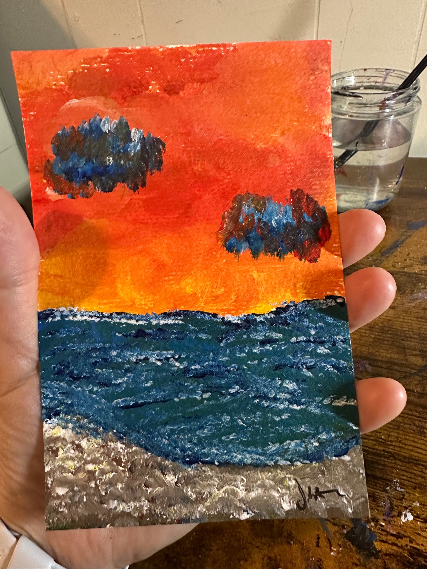 Orange Zenith 4x6 canvas paper