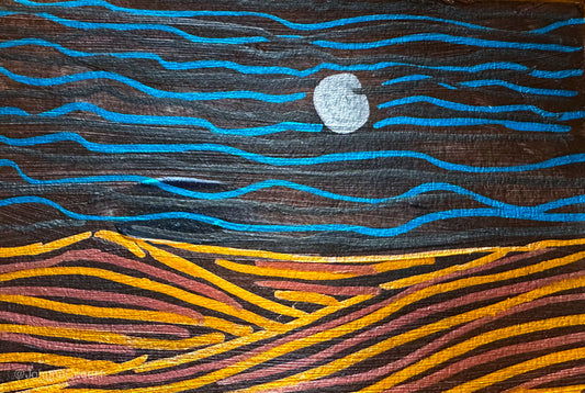 Sound Waves 4x6 original painting